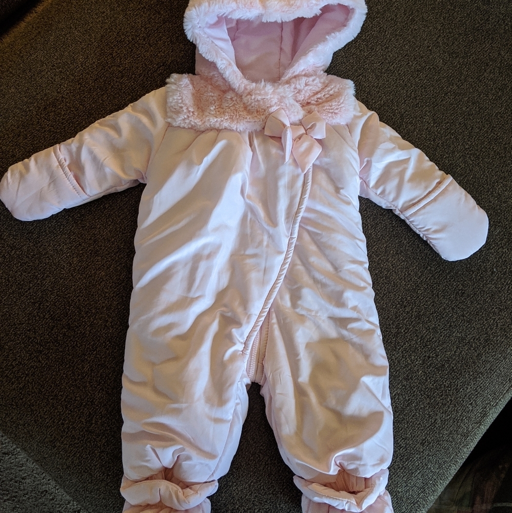 First impressions Baby Girl Hooded Snowsuit